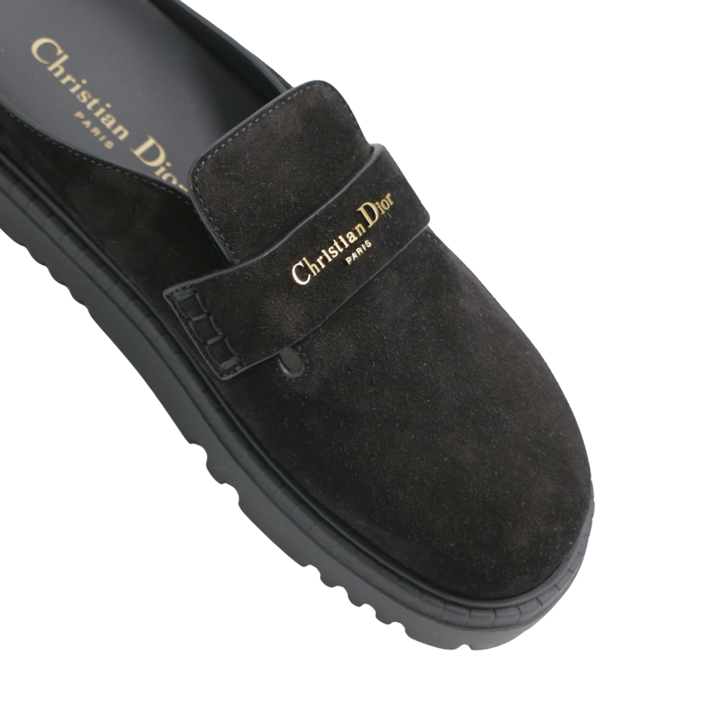 Christian Dior Boy Mule Black Suede Size 36 - Women's Designer Shoes